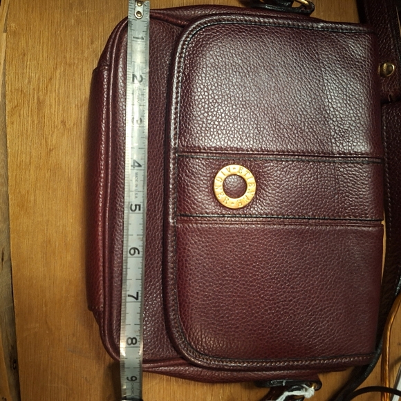 Vintage Aigner Elegant Burgundy Leather Crossbody Bag - Picture 8 of 11